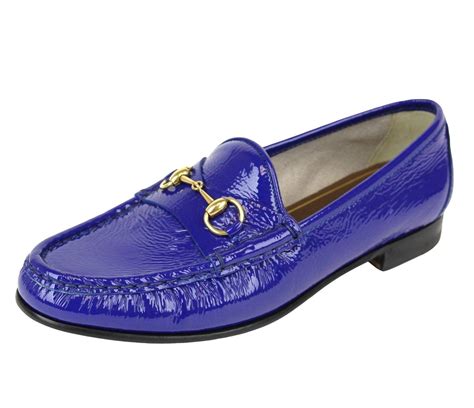 blue Gucci loafers women's